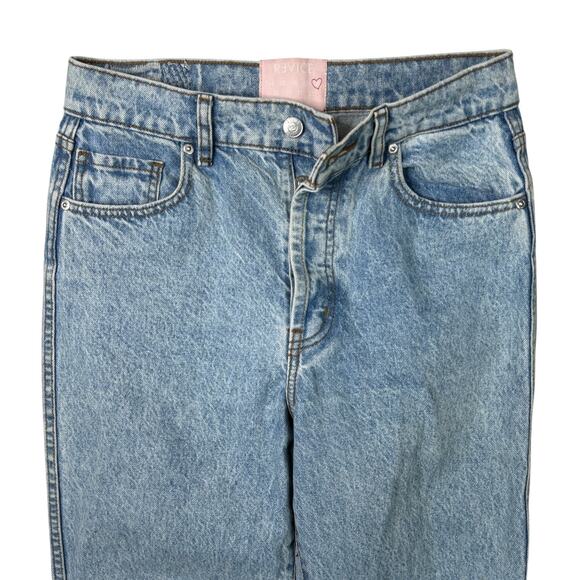 Revice Denim High Rise Mom Jeans Relaxed Straight Leg Button Fly Light Wash 28 - Picture 3 of 8